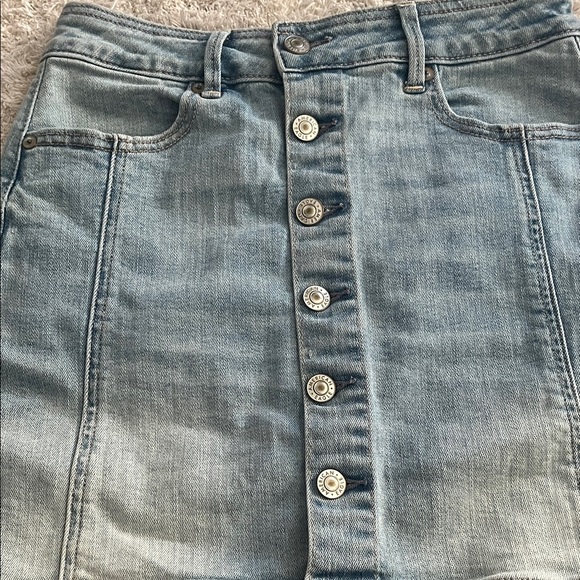 AE Denim Button-Front Women's Skirt - Picture 3 of 5